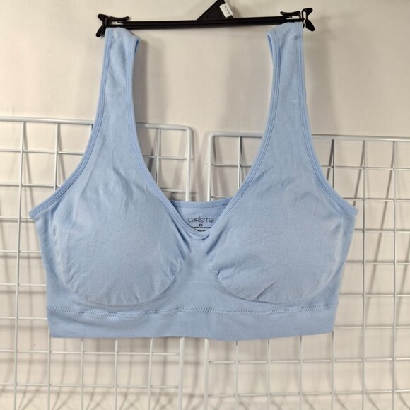 2X Seamless Wireless Sports Bra Comfortable Yoga Bralette Removable Cups Blue - Picture 2 of 11